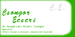 csongor ecseri business card